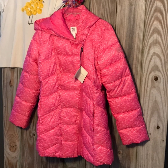 Cover her buns GapFit Royal Fuchsia Puffer Parka - Picture 1 of 8